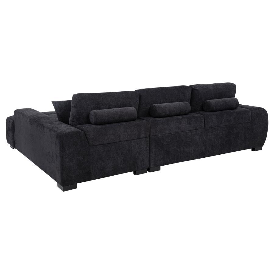 Octavia - LAF Sofa With Pillow, Box 1 of 2 - Black