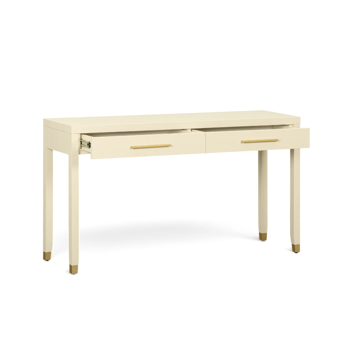 Dani - Faux Shagreen 2-Drawer Console Table - Cream