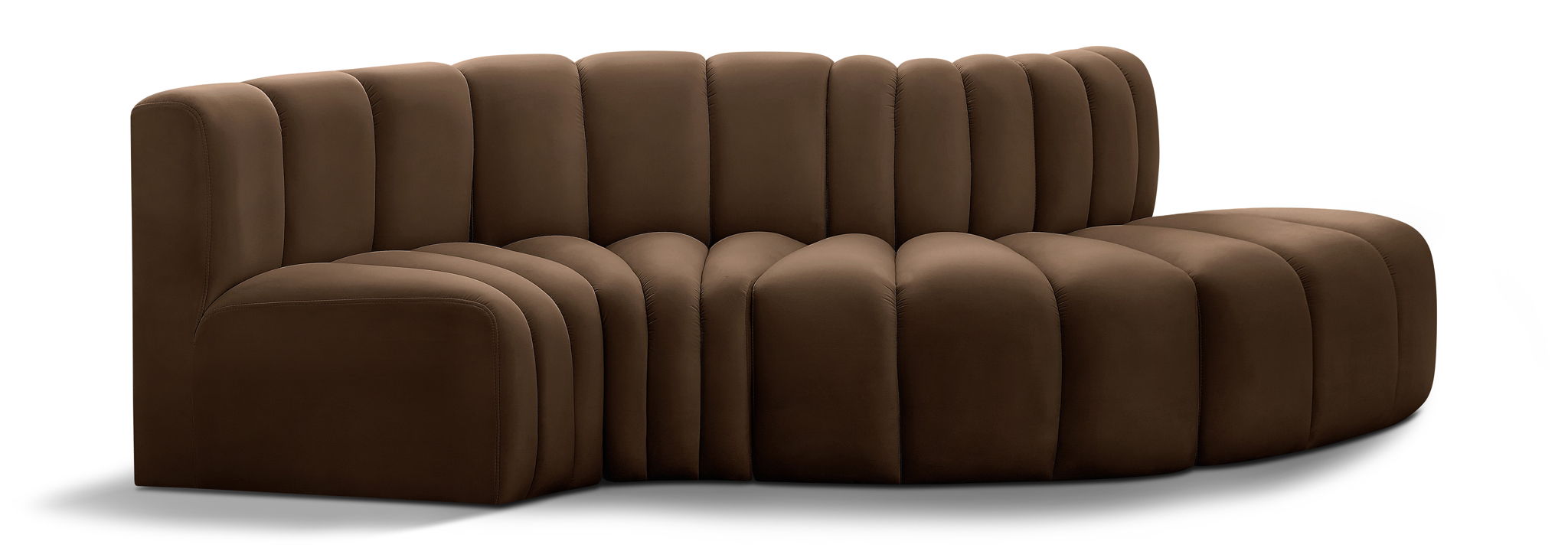 Arc - Velvet 4 Piece L-Shaped Modular Sofa - Urban Living Furniture (Los Angeles, CA)
