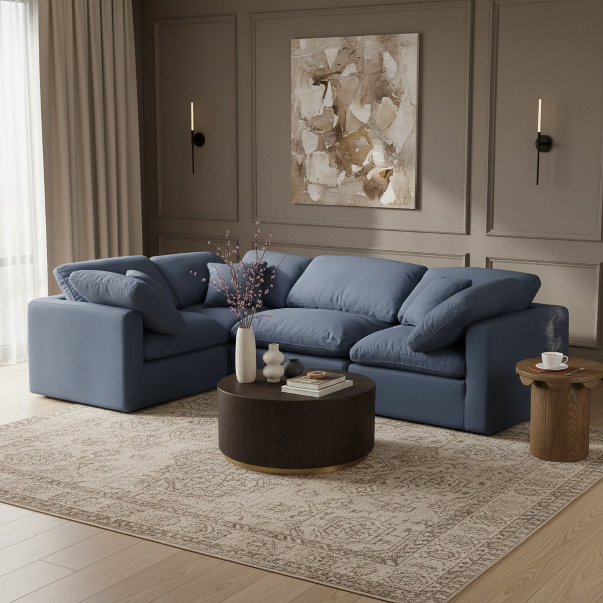 Indulge - Linen 4 Piece Modular Corner Sectional - Urban Living Furniture (Los Angeles, CA)