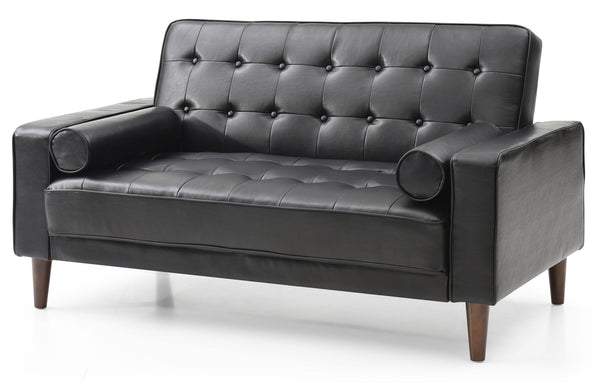 Loveseat Elegant With Versatile Bed Feature - Black