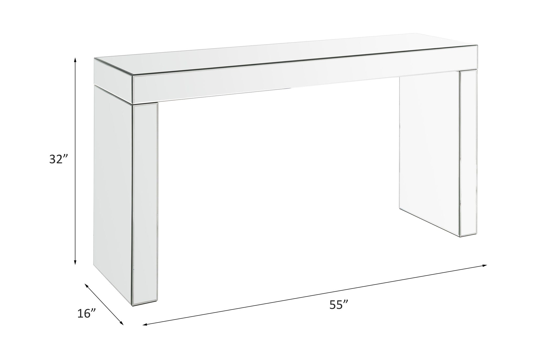 Dominic - Writing Desk - Mirrored - Urban Living Furniture (Los Angeles, CA)