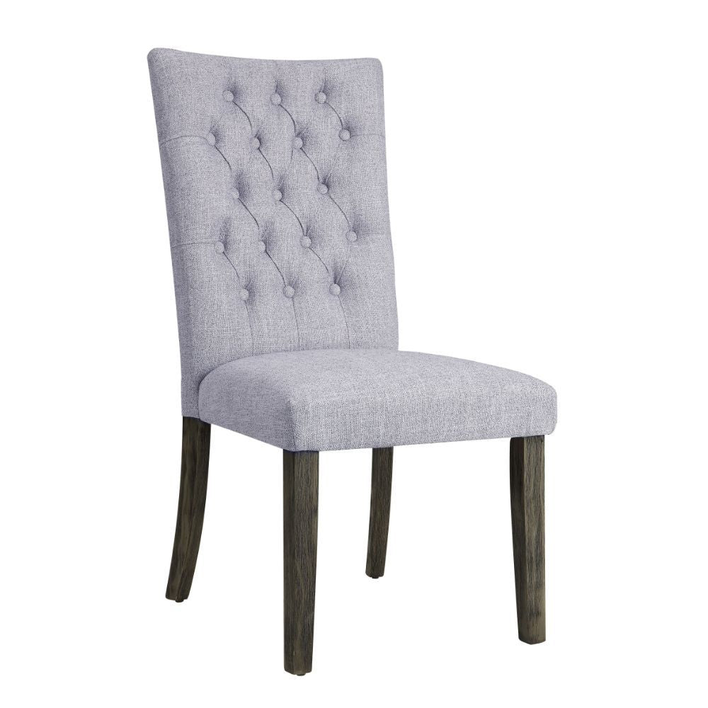 Merel - Side Chair (Set of 2) - Gray Linen & Gray Oak - Urban Living Furniture (Los Angeles, CA)