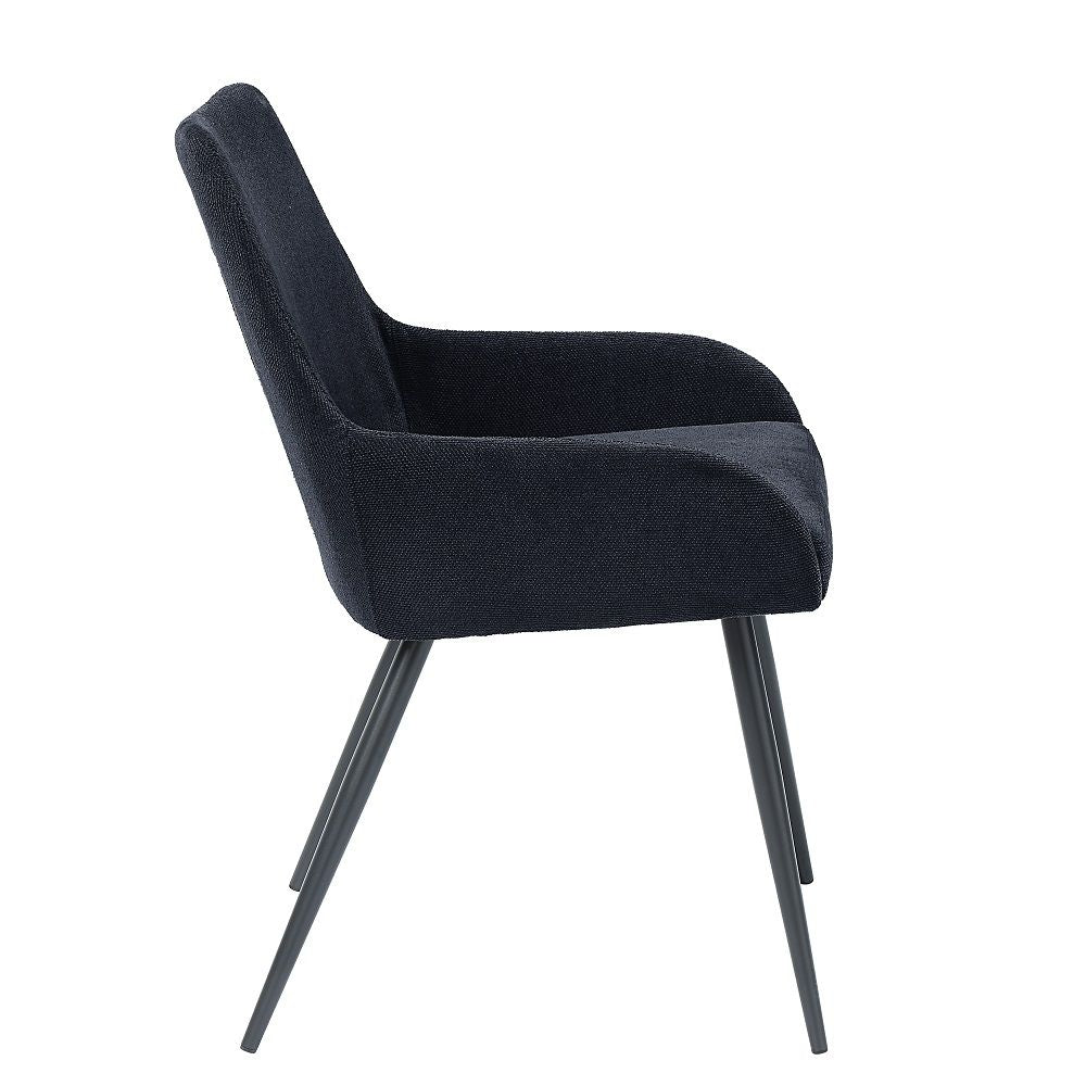 Zudora - Side Chair (Set of 2) - Black Linen - Urban Living Furniture (Los Angeles, CA)