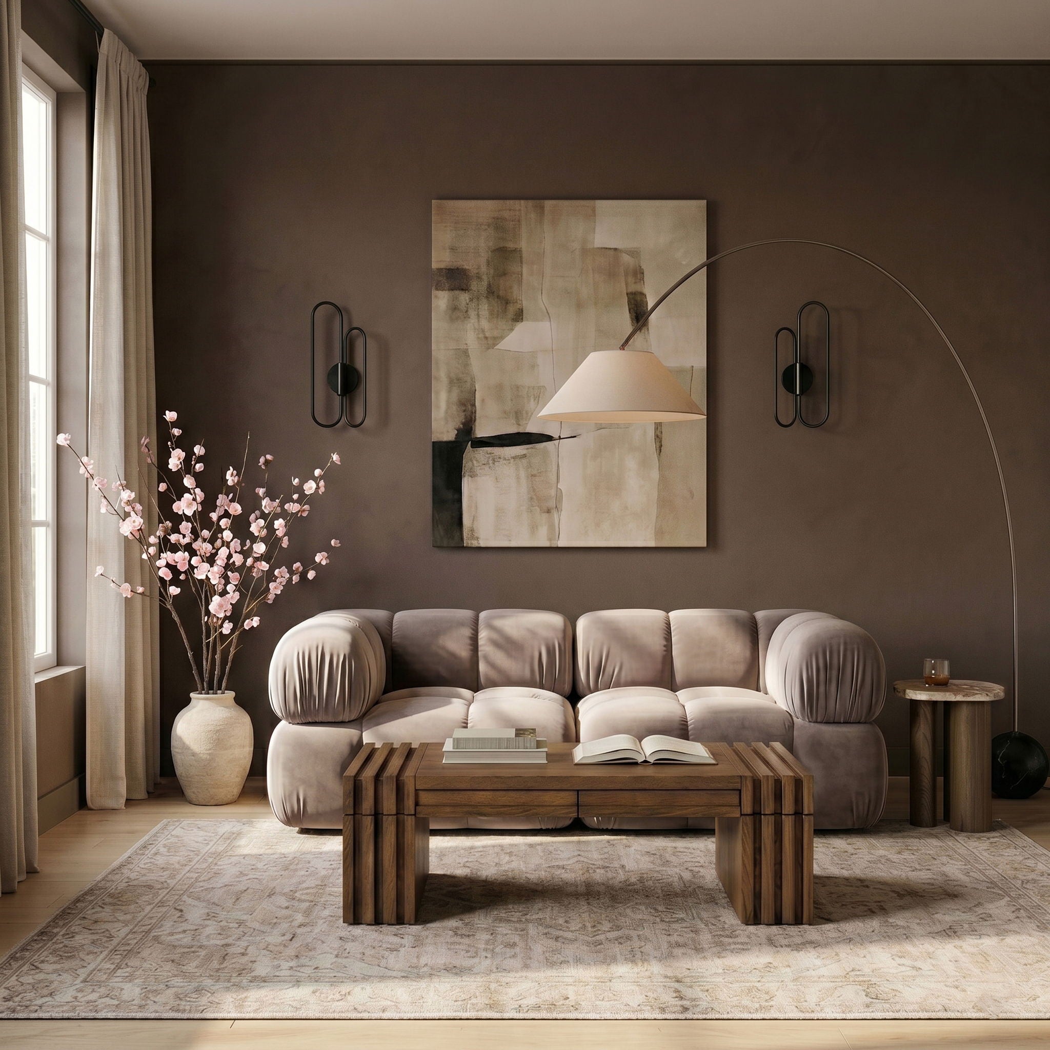 Orin - Velvet Performance Fabric Upholstered 2 Piece Modular Sofa (2 Corner Chairs) - Urban Living Furniture (Los Angeles, CA)