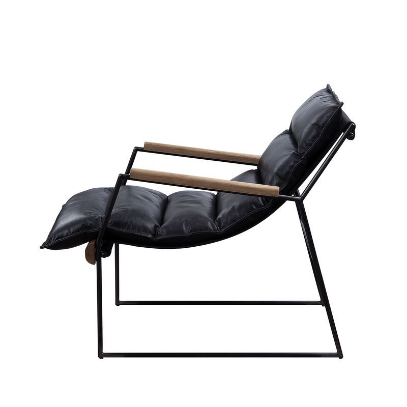 Luberzo - Accent Chair - Distress Espresso Top Grain Leather & Matt Iron - Urban Living Furniture (Los Angeles, CA)