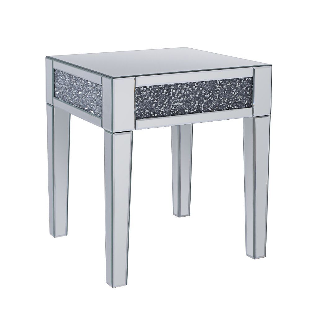 Noralie - End Table - Mirrored - Wood - 24" - Urban Living Furniture (Los Angeles, CA)