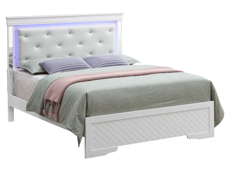 Bed With LED Light Accents Headboard - Urban Living Furniture (Los Angeles, CA)