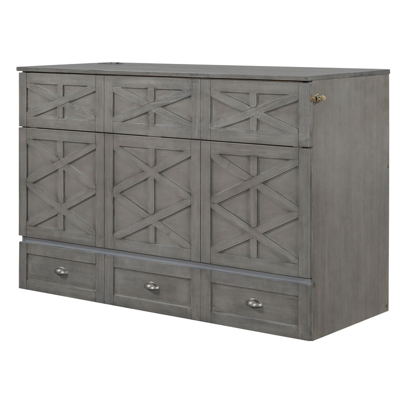 Murphy Bed With Large Drawers And USB Ports