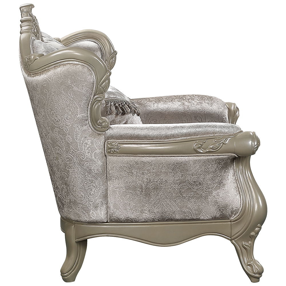 Libertee - Chair With Pillow - Beige Fabric & Champagne - Urban Living Furniture (Los Angeles, CA)