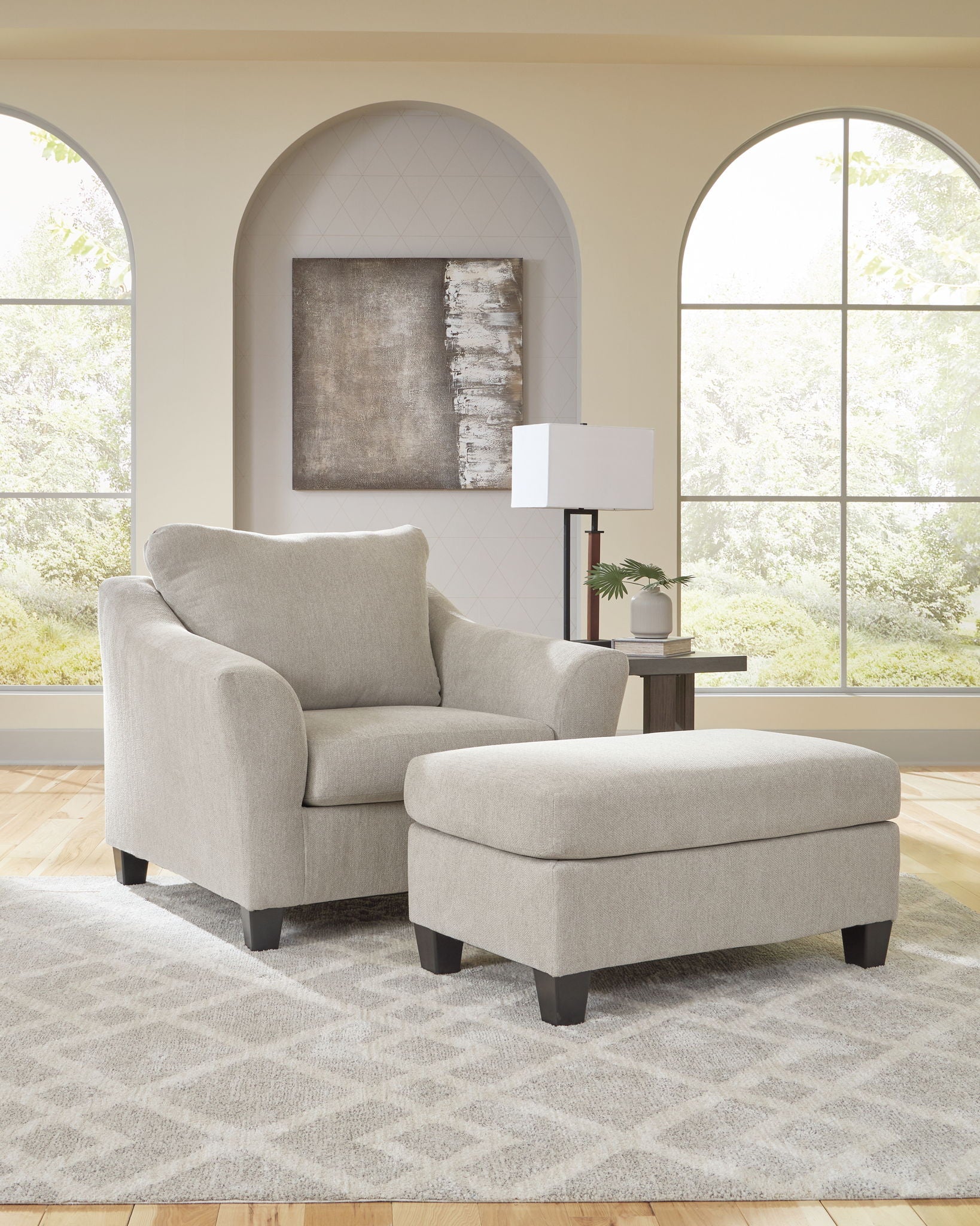 Willarae - 2 Pc. - Chair And A Half, Ottoman - Taupe - Urban Living Furniture (Los Angeles, CA)