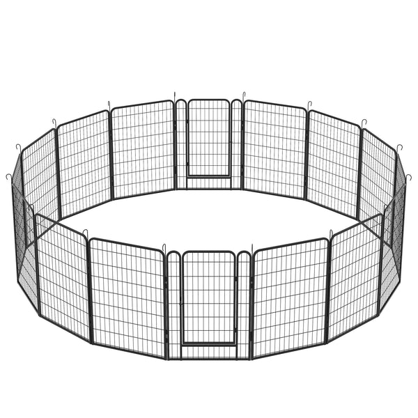 Heavy Duty Metal Playpen With Door, Dog Fence Pet Exercise Pen For Outdoor, Indoor