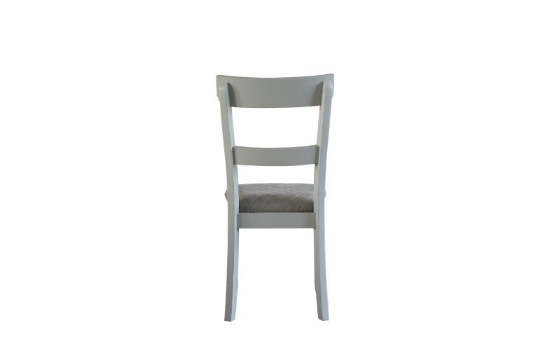 House - Marchese Side Chair (Set of 2) - Two Tone Gray Fabric & Pearl Gray Finish - Urban Living Furniture (Los Angeles, CA)