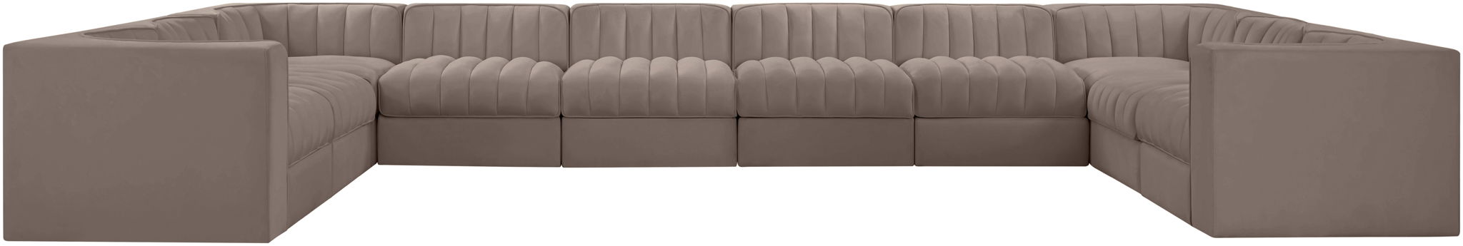 Rummi - Velvet Performance Fabric Upholstered 10 Piece Modular Sectional - Urban Living Furniture (Los Angeles, CA)