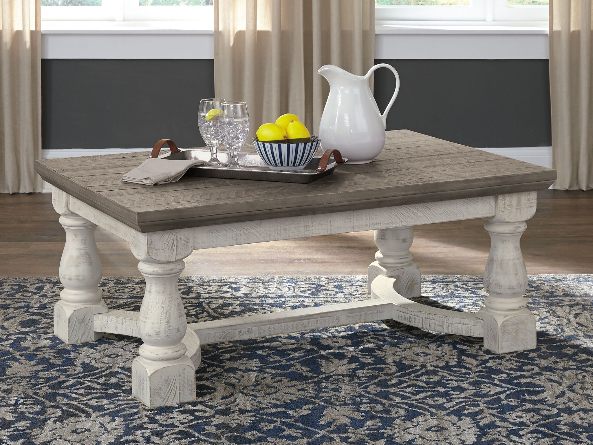 Havalance - Rectangular Cocktail Table - Gray / White - Urban Living Furniture (Los Angeles, CA)