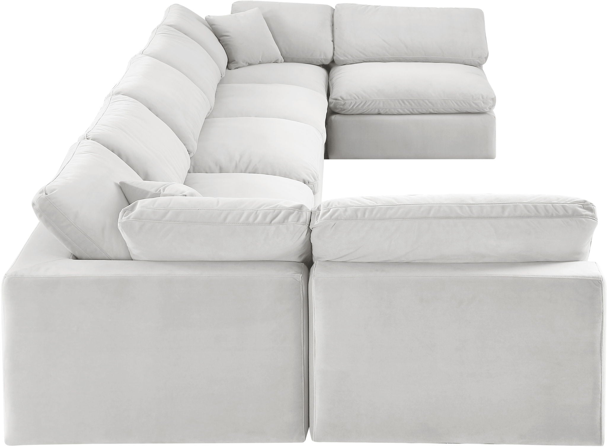 Comfy - 7 Piece Velvet Modular Armless Sectional - Urban Living Furniture (Los Angeles, CA)