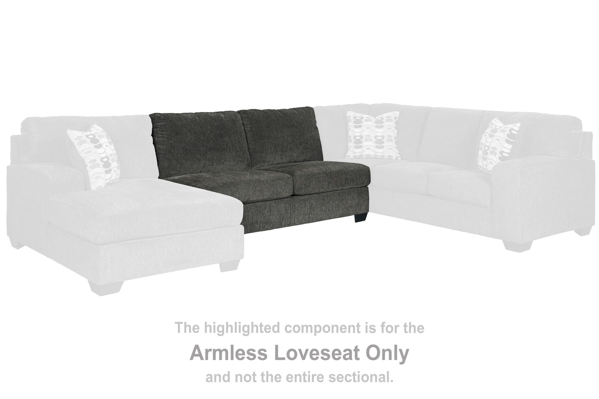 Ballinasloe - Smoke - Armless Loveseat - Urban Living Furniture (Los Angeles, CA)