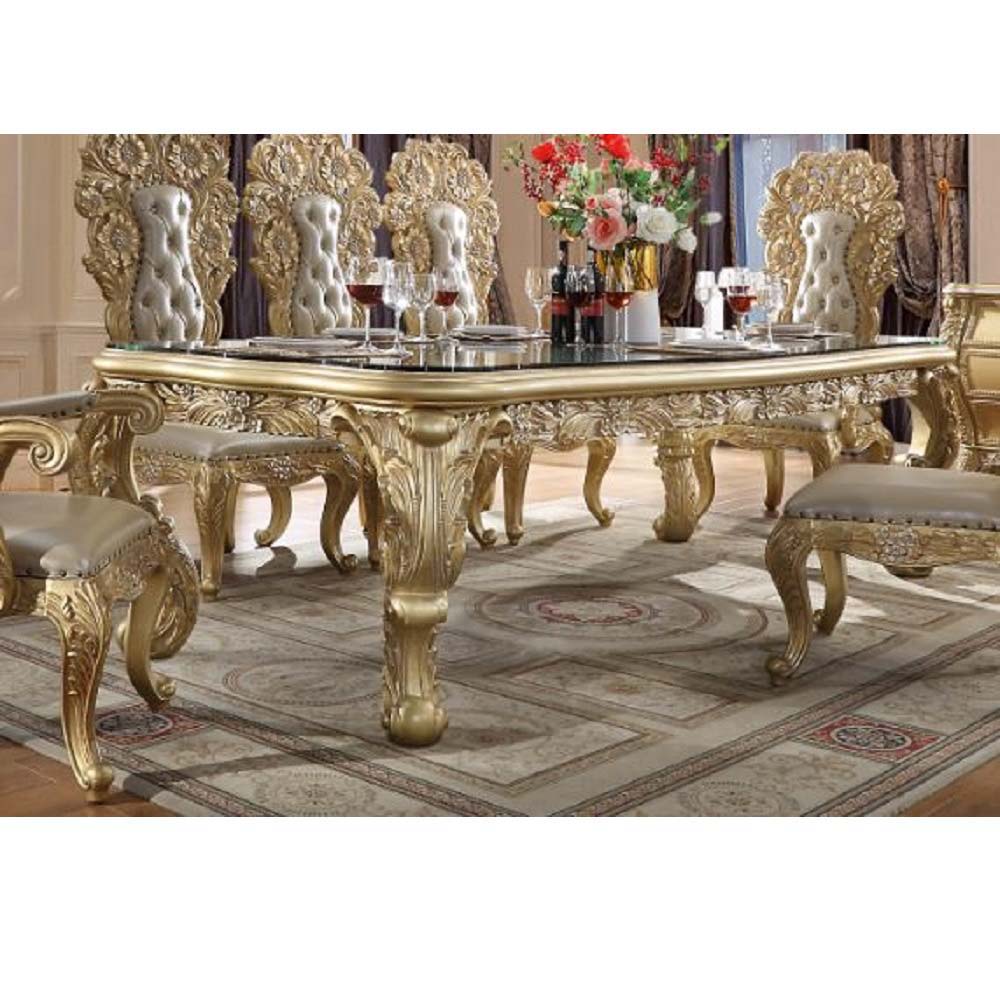 Cabriole - Dining Table - Gold Finish - 31" - Urban Living Furniture (Los Angeles, CA)