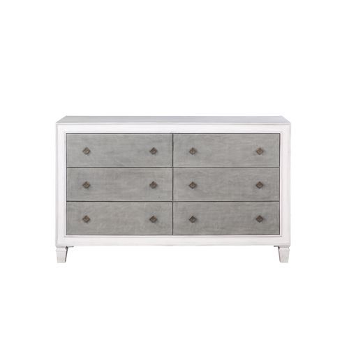 Katia - Dresser - Rustic Gray & White Finish - Urban Living Furniture (Los Angeles, CA)