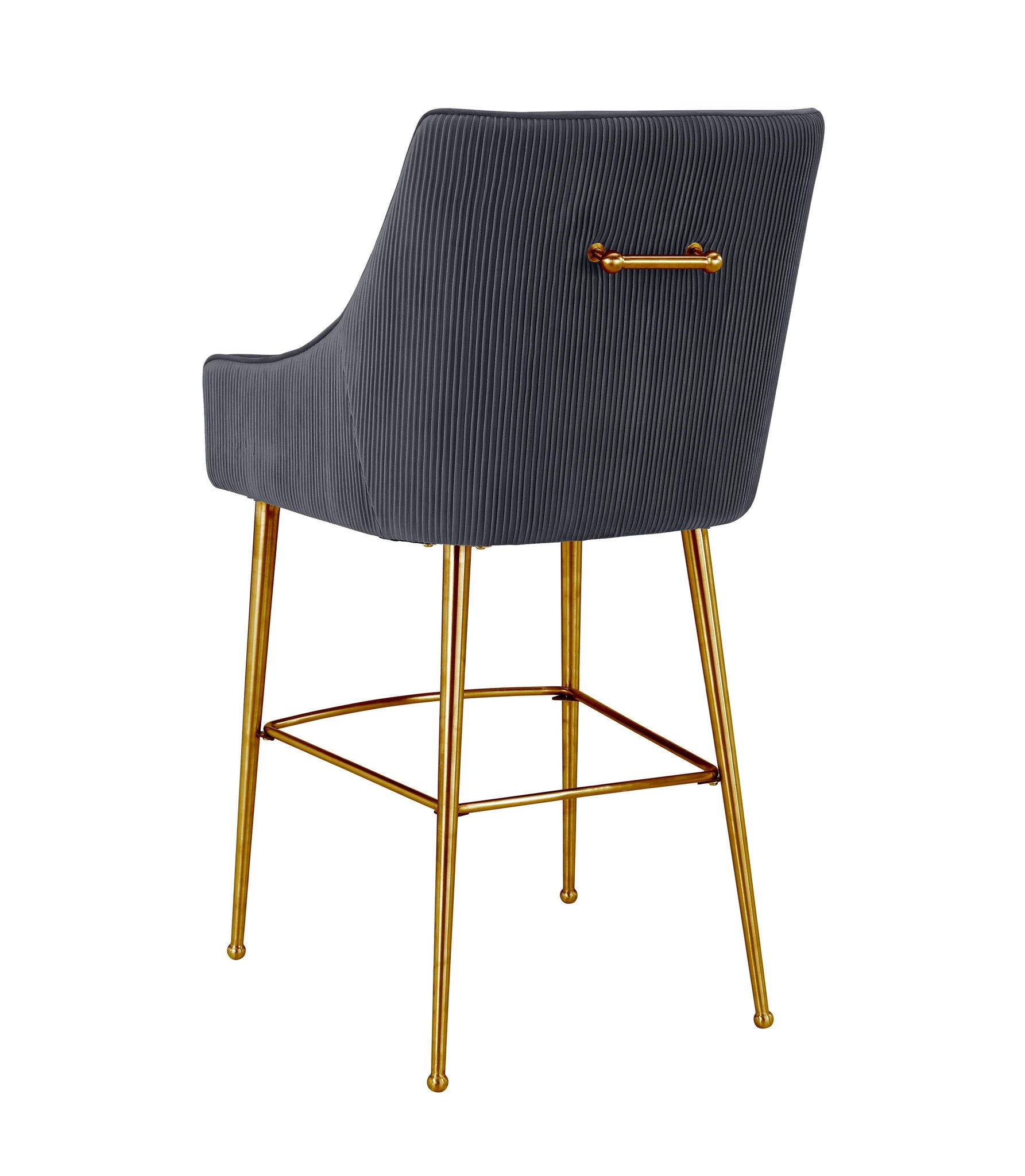 Beatrix - Pleated Velvet Stool - Urban Living Furniture (Los Angeles, CA)