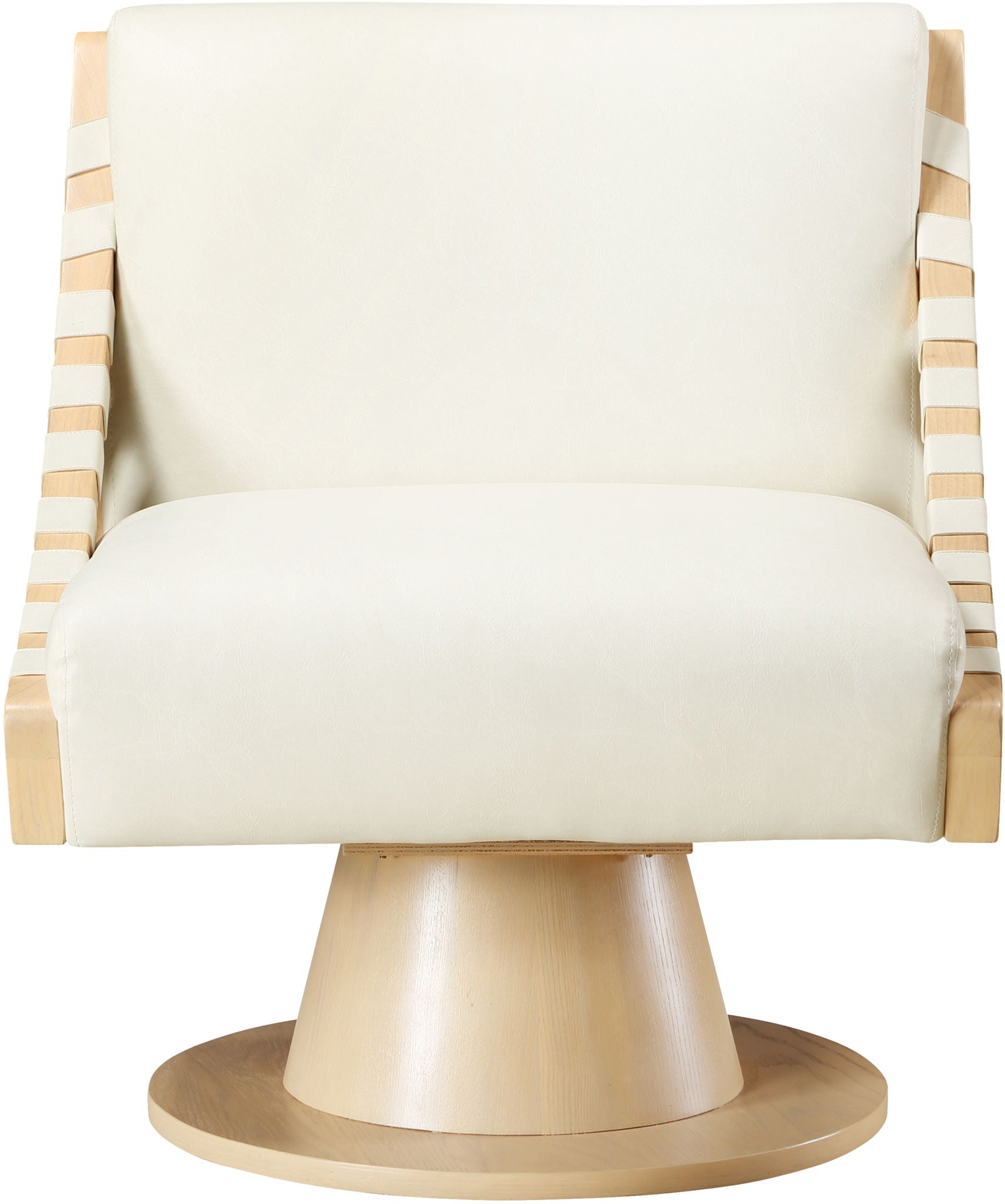 Millwin - Swivel Accent Chair With Natural Base - Urban Living Furniture (Los Angeles, CA)