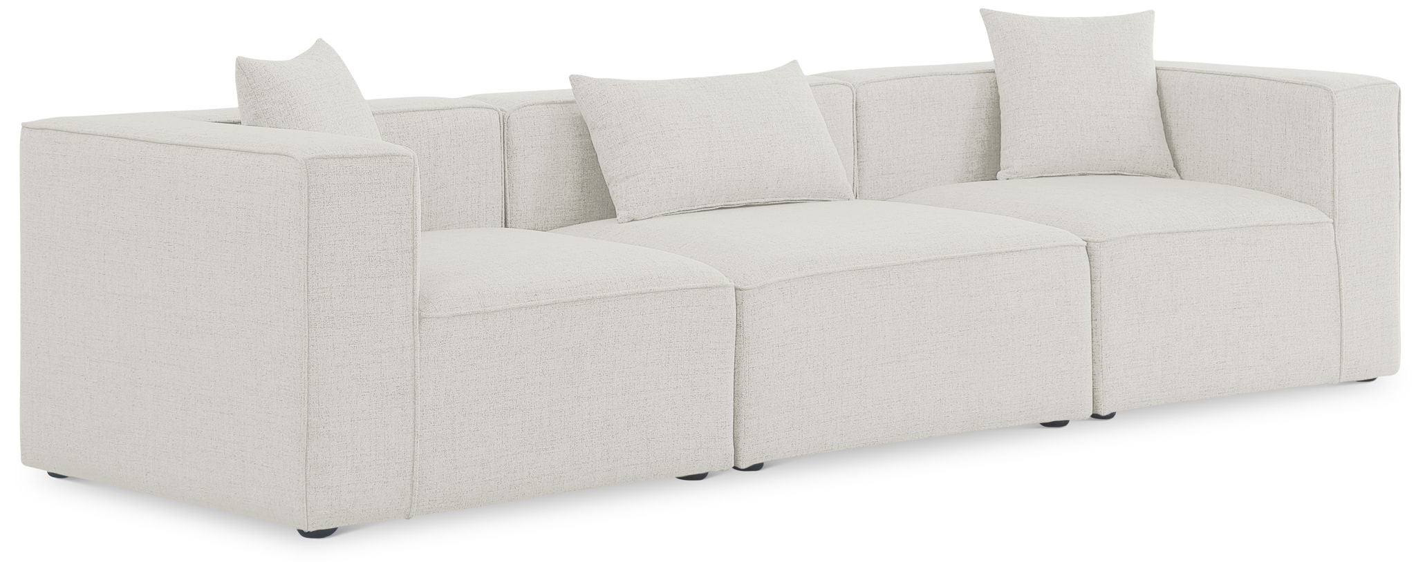 Cube - Linen Modular 3 Seat Sofa - Urban Living Furniture (Los Angeles, CA)