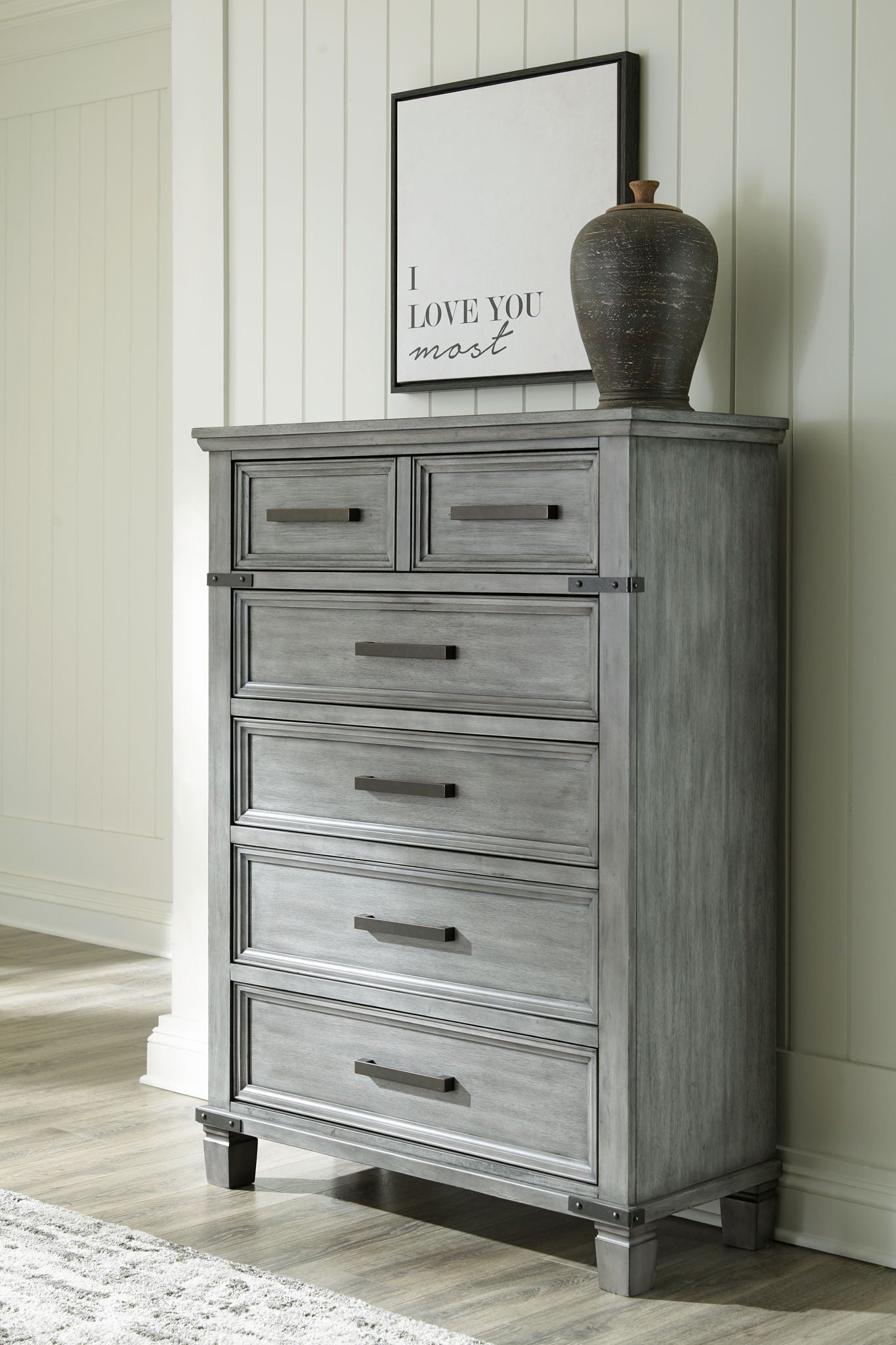 Russelyn - Gray - Five Drawer Chest - Urban Living Furniture (Los Angeles, CA)