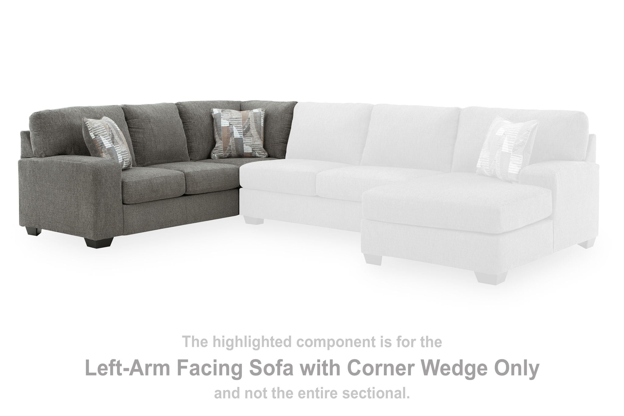 Clarington - LAF Sofa With Corner Wedge - Greystone - Urban Living Furniture (Los Angeles, CA)