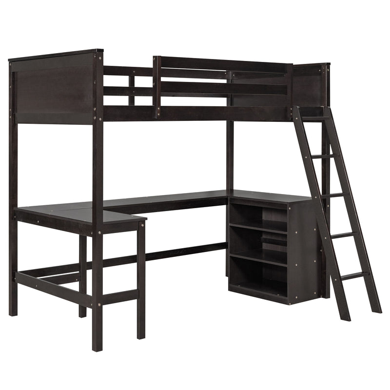 Loft Bed With Shelves With Desk