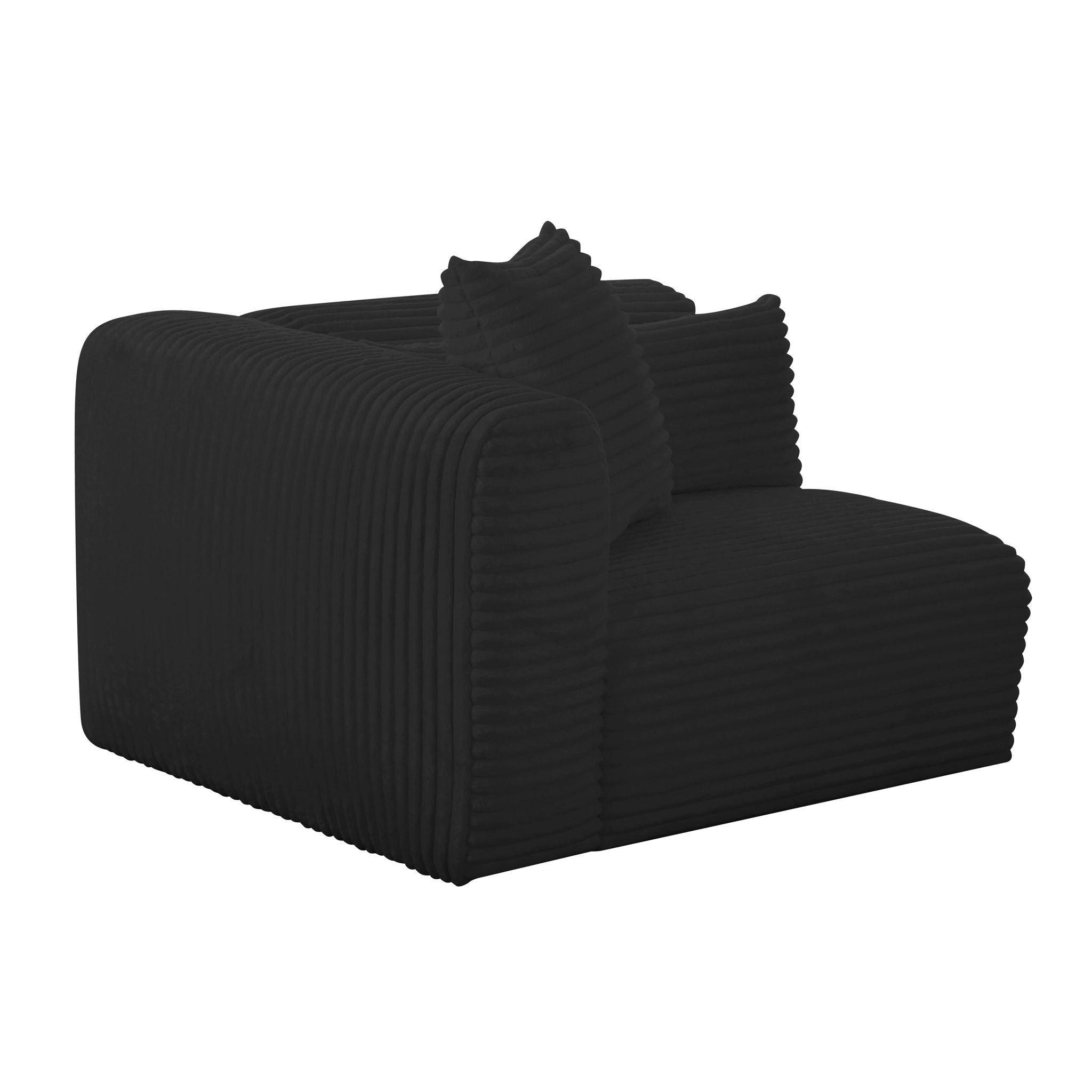 Tarra - Fluffy Oversized Corduroy Modular Corner Chair - Urban Living Furniture (Los Angeles, CA)