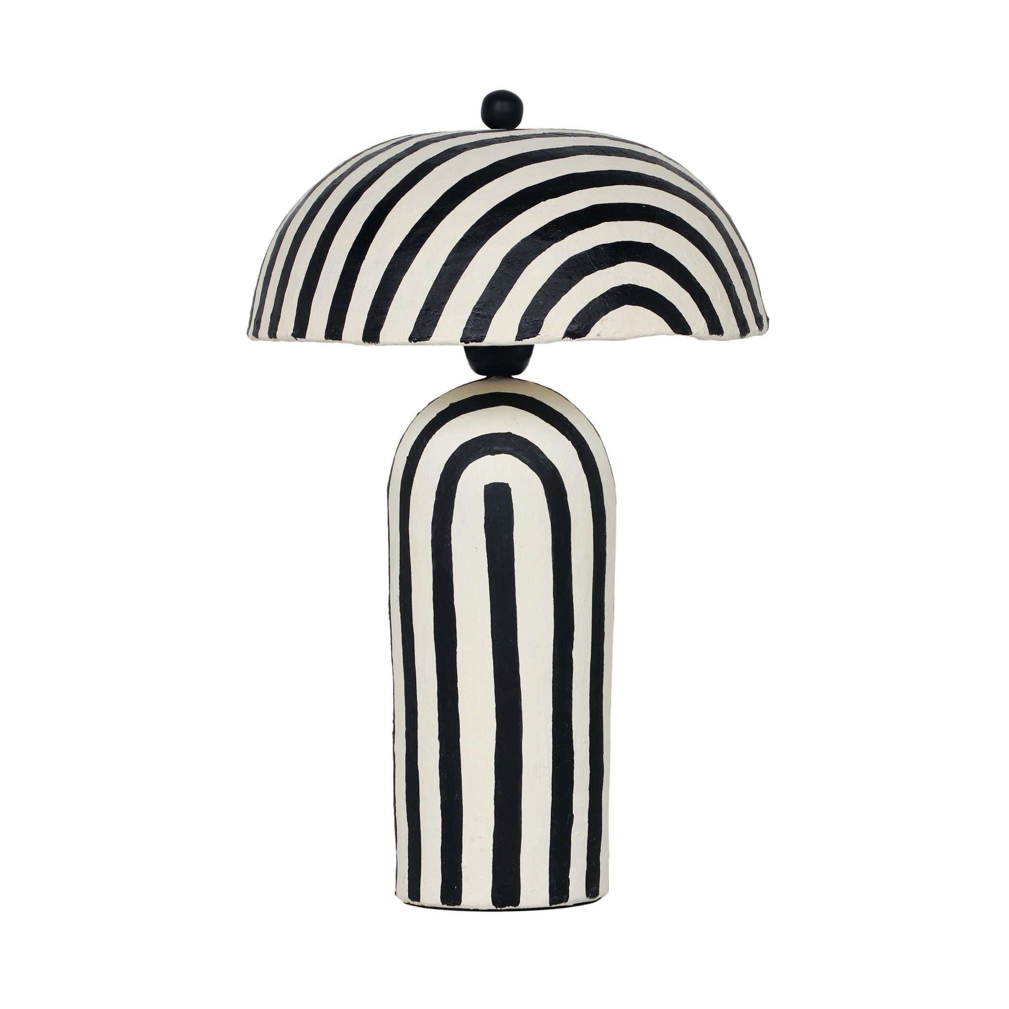 Maiori - Striped Papier Mache Table Lamp - Urban Living Furniture (Los Angeles, CA)
