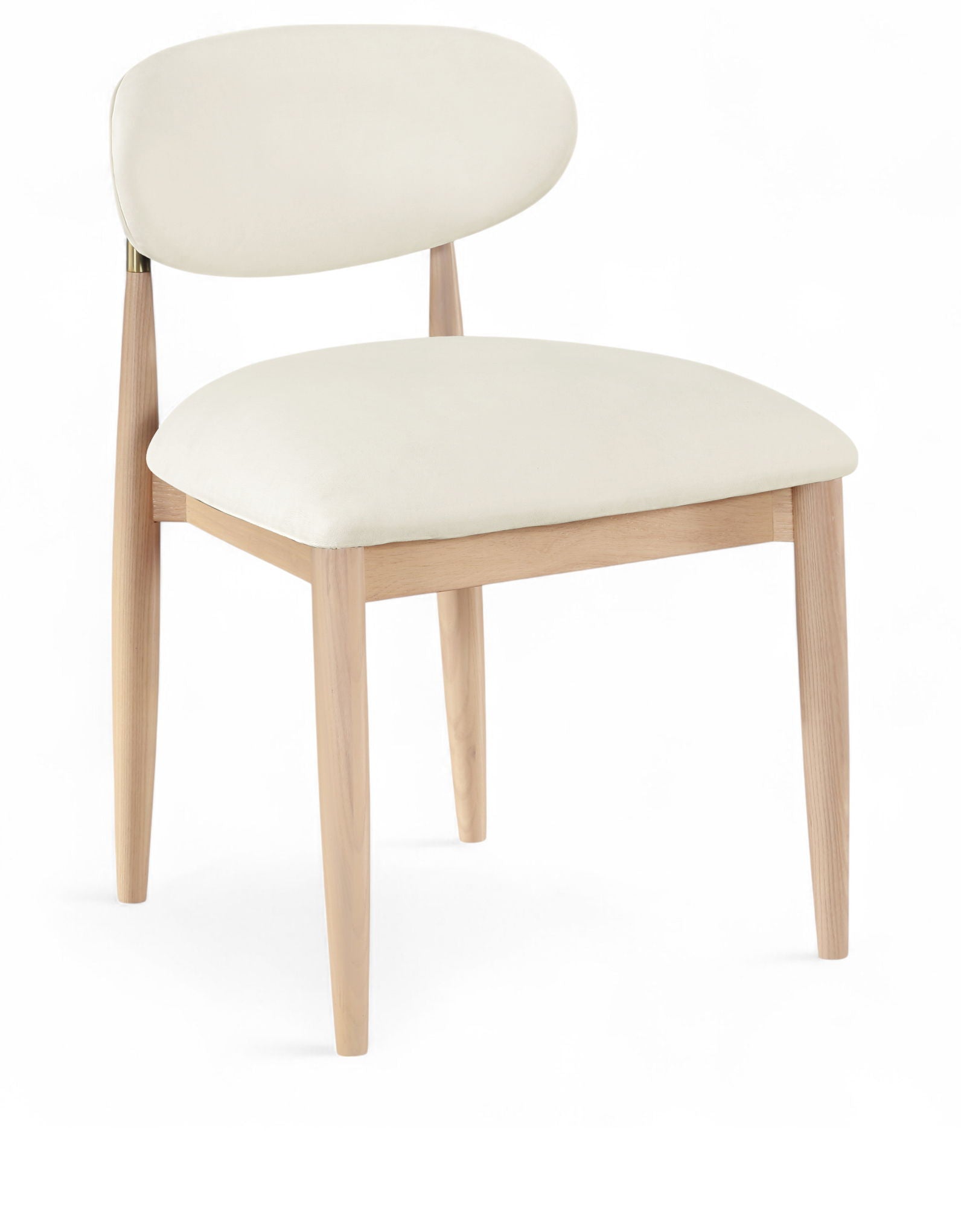 Riccio - Faux Leather Dining Side Chair (Set of 2) - Natural Frame - Urban Living Furniture (Los Angeles, CA)