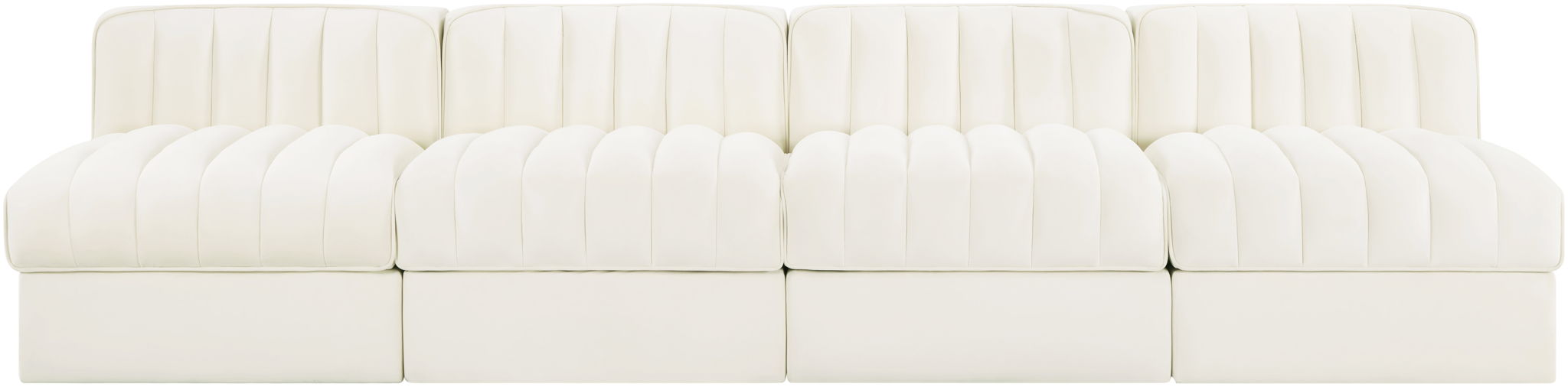 Rummi - Armless Velvet Performance Fabric Upholstered 4 Piece Modular Sofa - Urban Living Furniture (Los Angeles, CA)