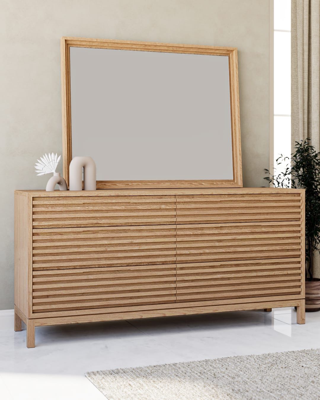 Tanner - Six Drawer Ash Wood Dresser