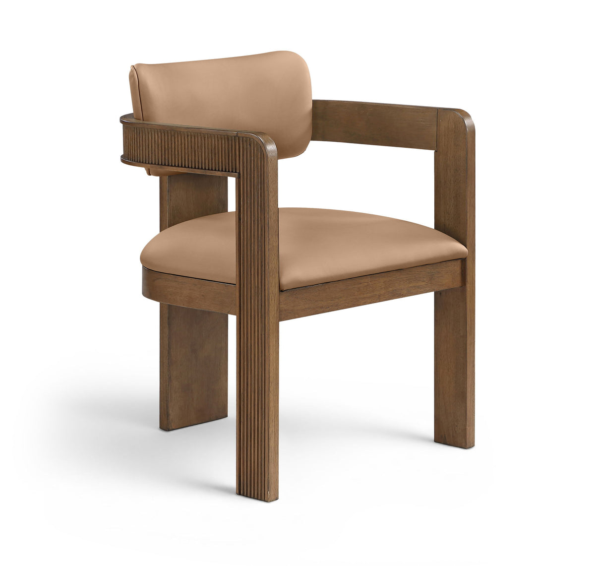 Sacha - Vegan Leather Upholstered Dining Chair With Brown Base (Set of 2)