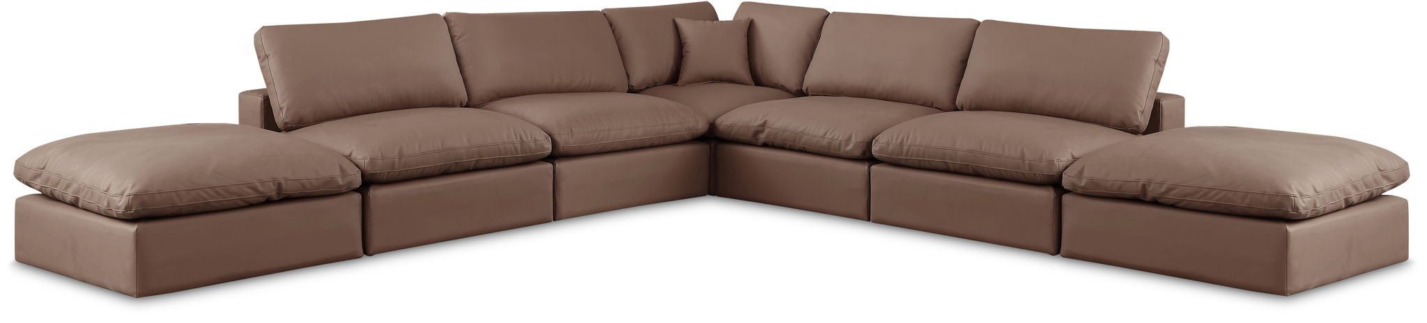 Comfy - 7 Piece Faux Leather Modular Corner Sectional - Urban Living Furniture (Los Angeles, CA)