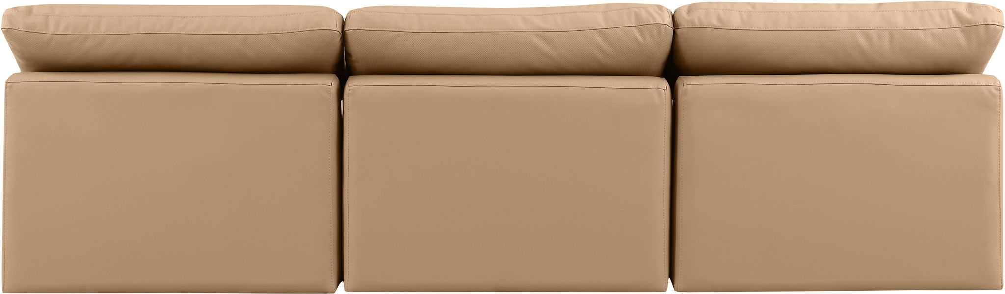Indulge - Faux Leather 3 Piece Modular Armless Sofa - Tan - Urban Living Furniture (Los Angeles, CA)