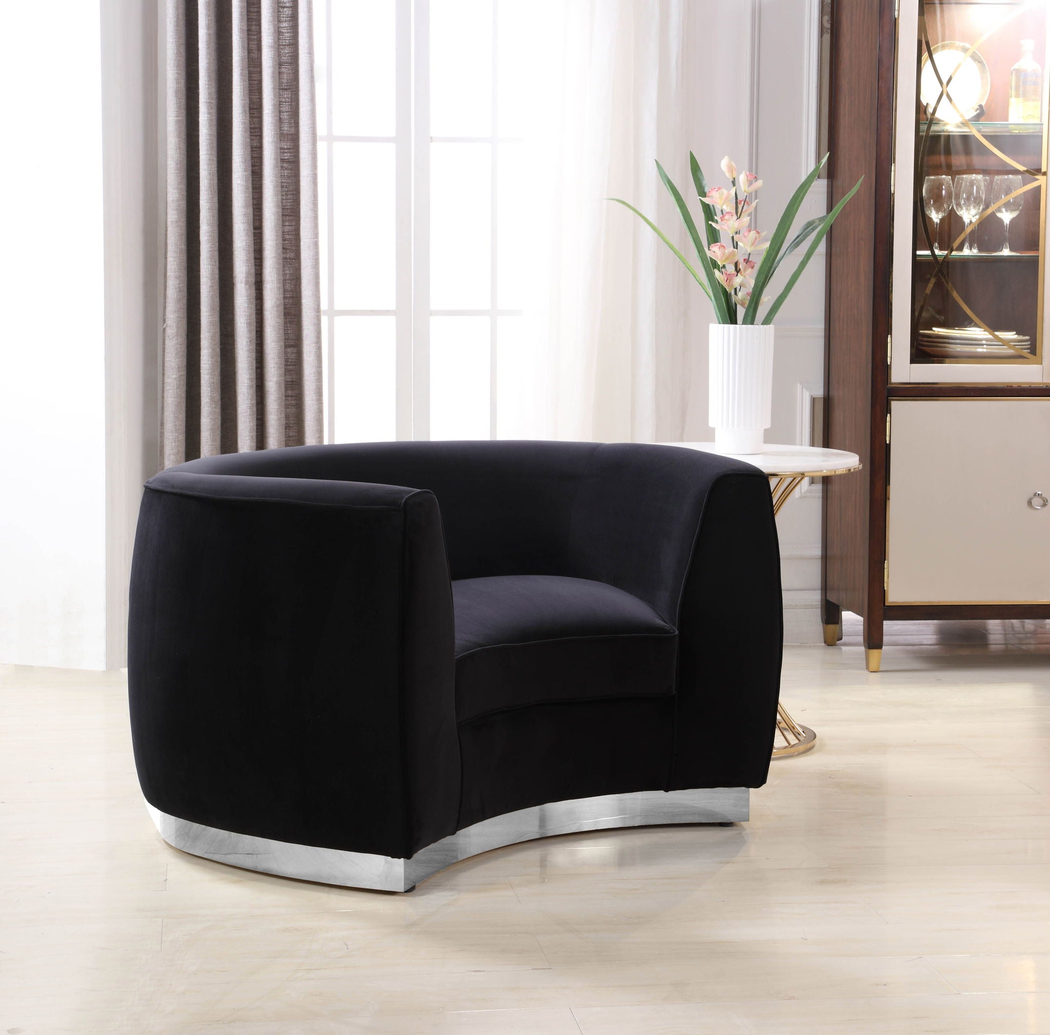 Julian - Chair with Chrome Base - Urban Living Furniture (Los Angeles, CA)