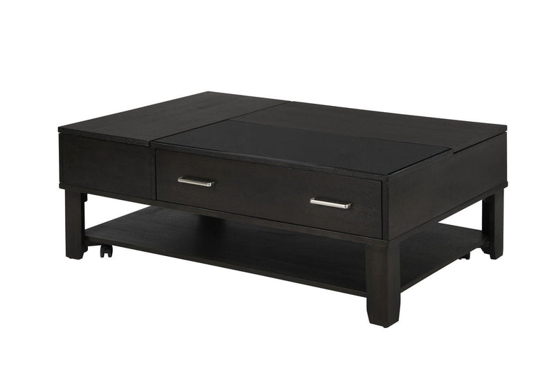 Bruno - Wooden Table With Tempered Glass Top And Drawer - Urban Living Furniture (Los Angeles, CA)