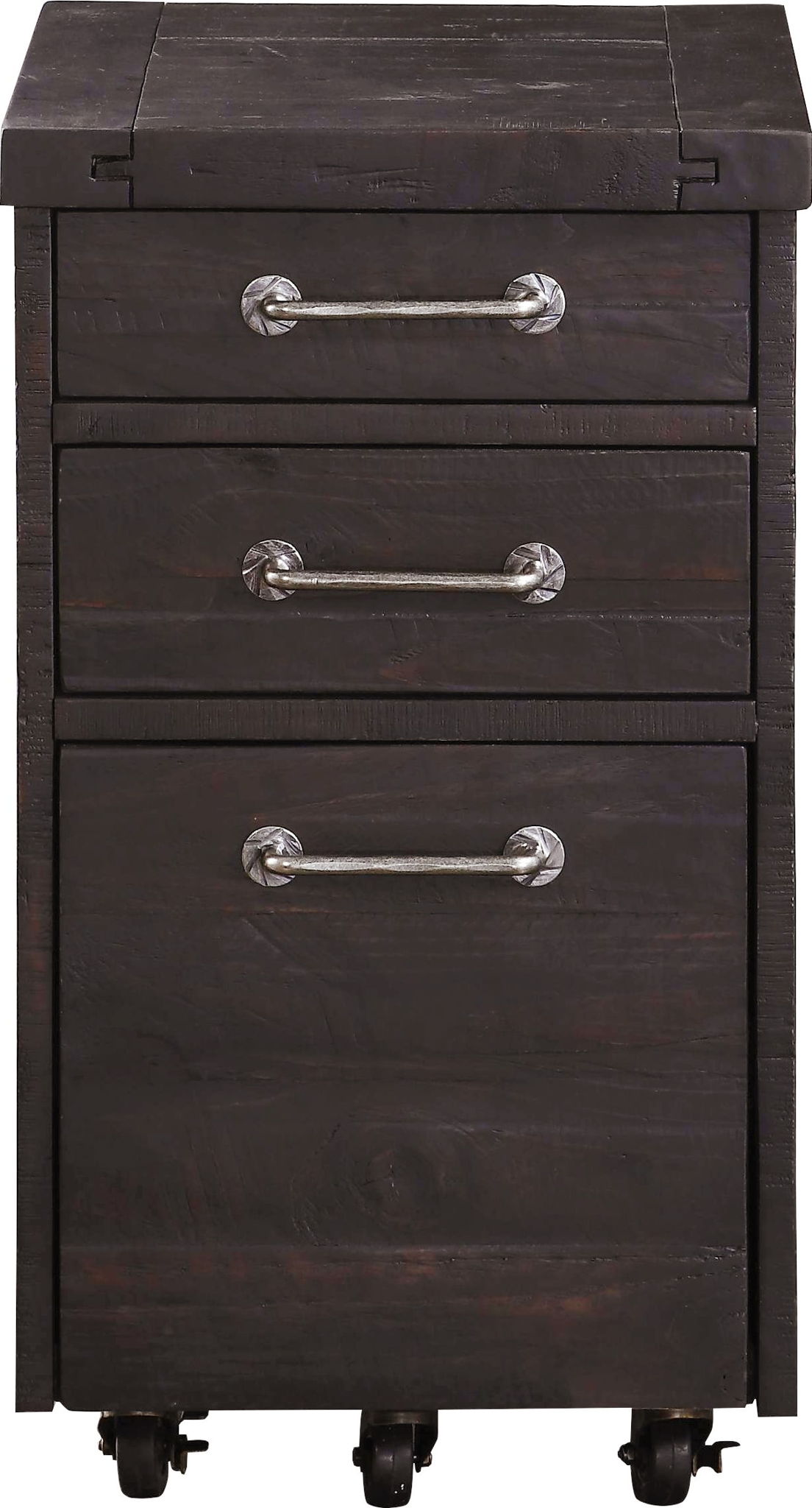 Yosemite - Solid Wood Rollling File Cabinet - Cafe