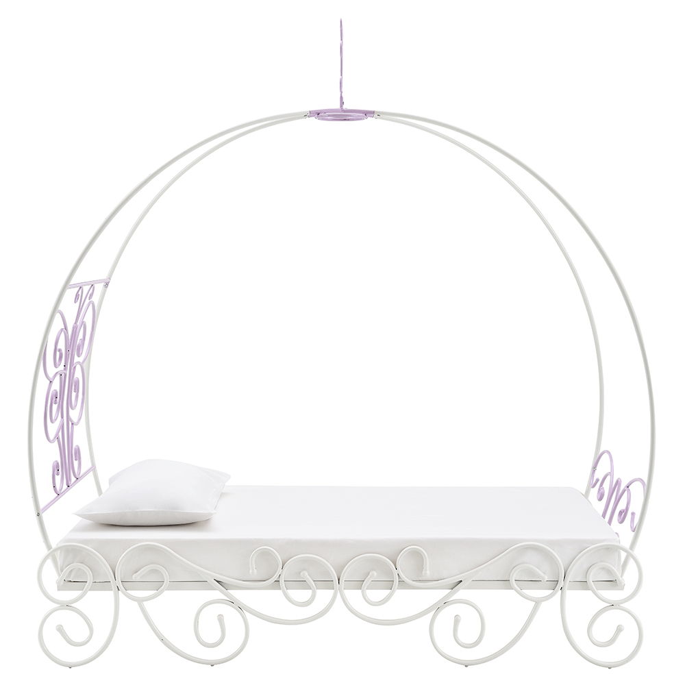 Priya II - Full Bed With Canopy - White & Light Synthetic Leather Rple - Urban Living Furniture (Los Angeles, CA)