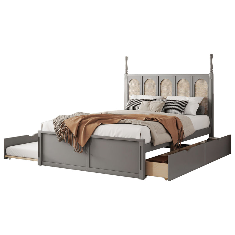 Platform Bed With With 2 Big Drawers With Trundle - Urban Living Furniture (Los Angeles, CA)