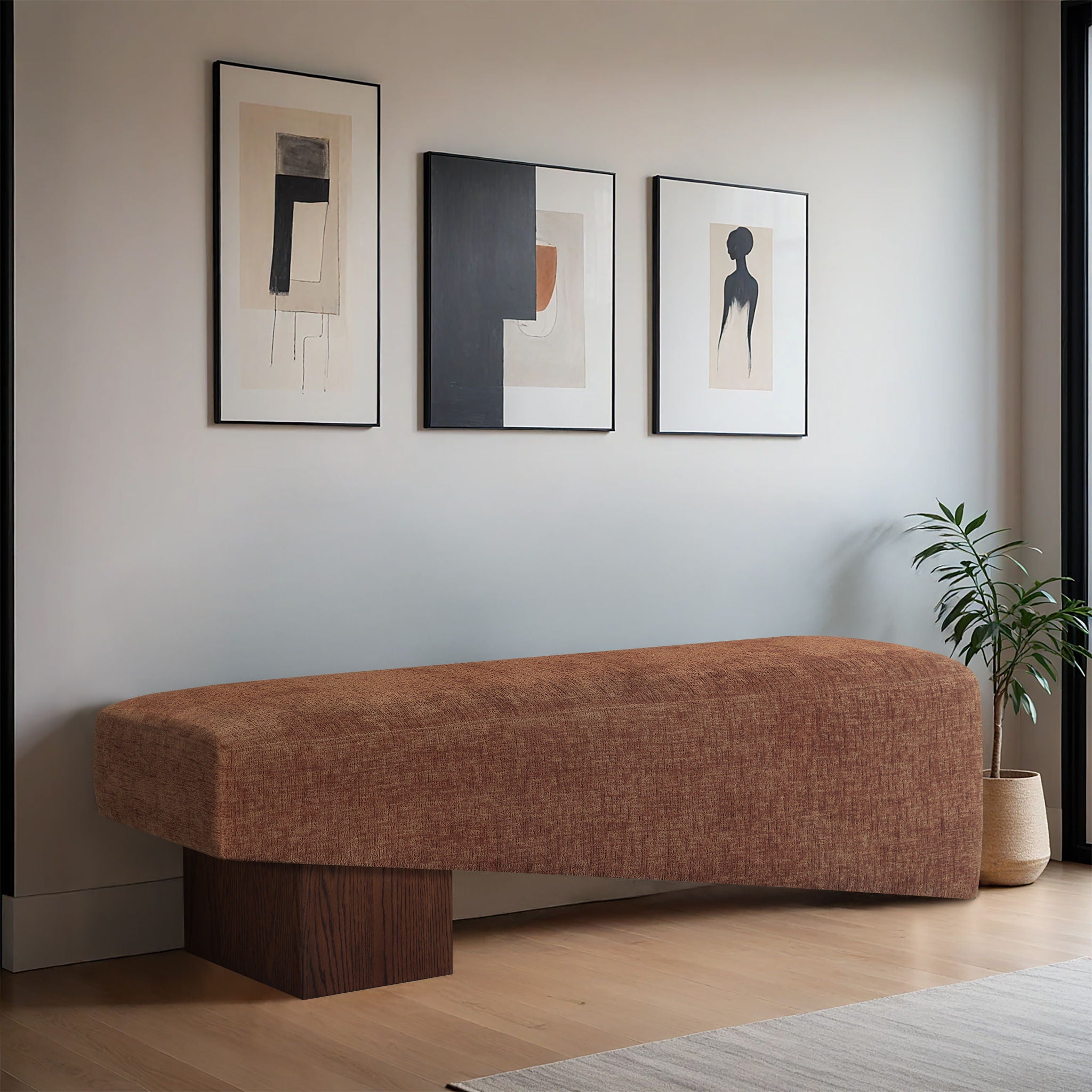 Alora - Bench - Dark Brown Base - Urban Living Furniture (Los Angeles, CA)