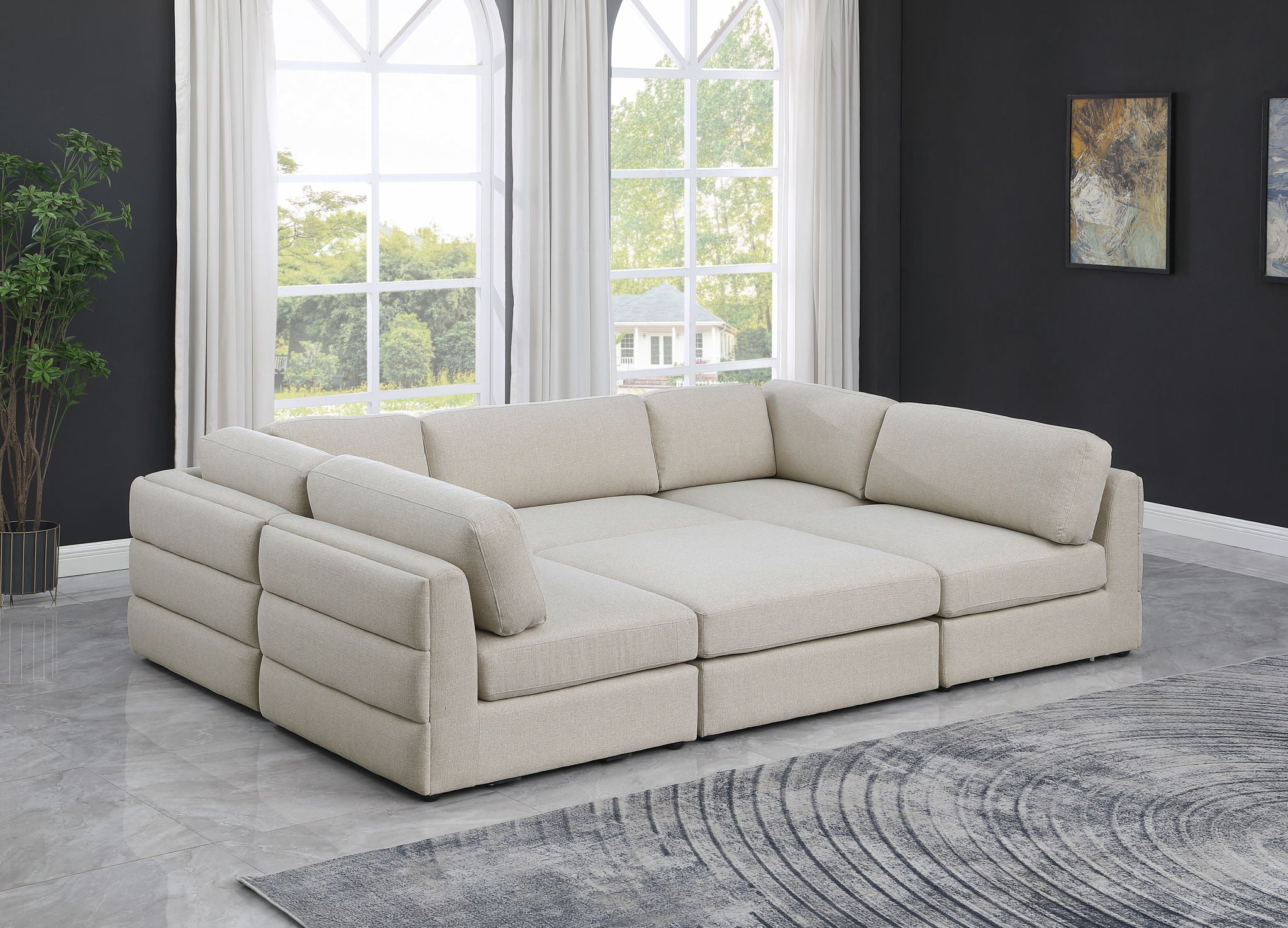 Beckham - 6 Piece Modular U-Shaped Armless Sectional - Urban Living Furniture (Los Angeles, CA)