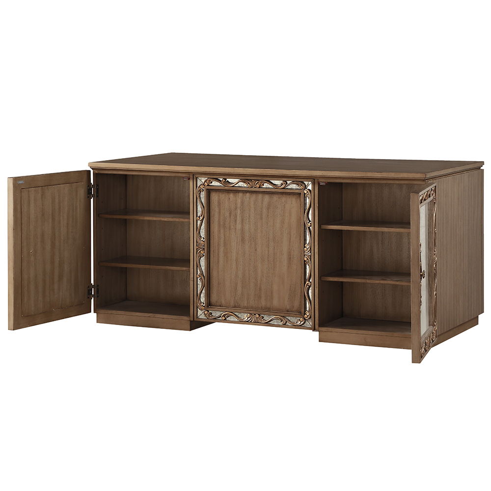 Orianne - Executive Writing Desk - Antique Gold - Urban Living Furniture (Los Angeles, CA)