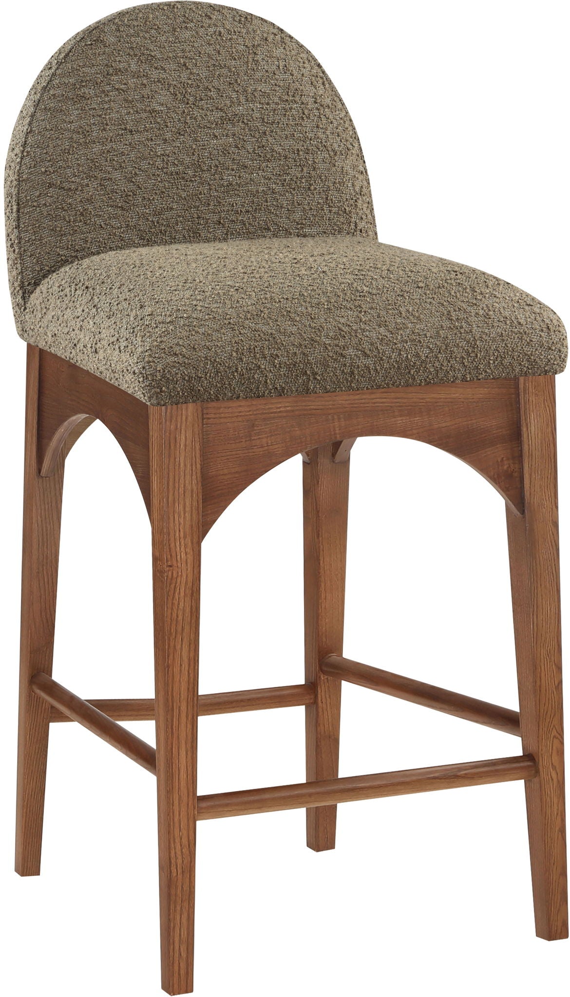 Waldorf - Boucle Stool With Brown Legs - Urban Living Furniture (Los Angeles, CA)
