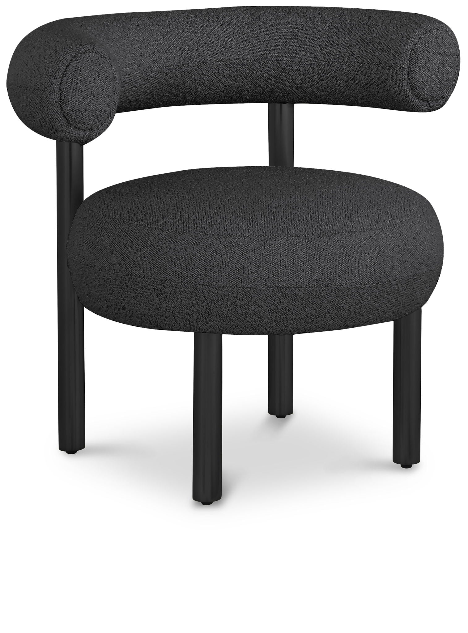 Bordeaux - Boucle Fabric Accent Chair With Black Legs - Urban Living Furniture (Los Angeles, CA)