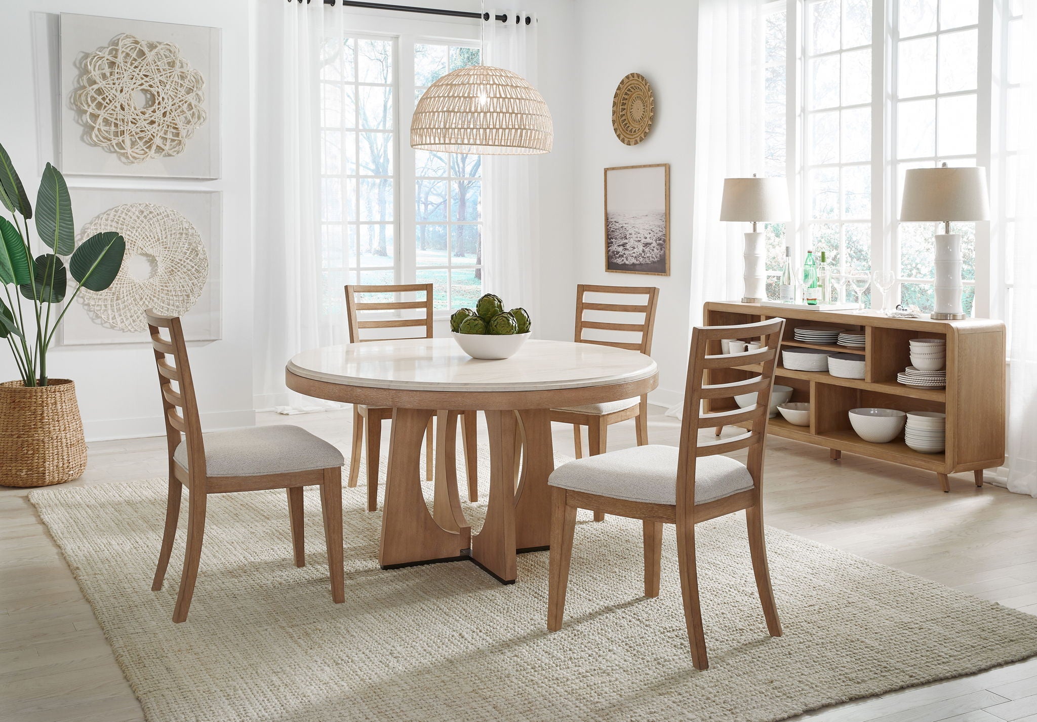 Escape - 72" Open Multi - Purpose Console - Glazed Natural Oak - Urban Living Furniture (Los Angeles, CA)