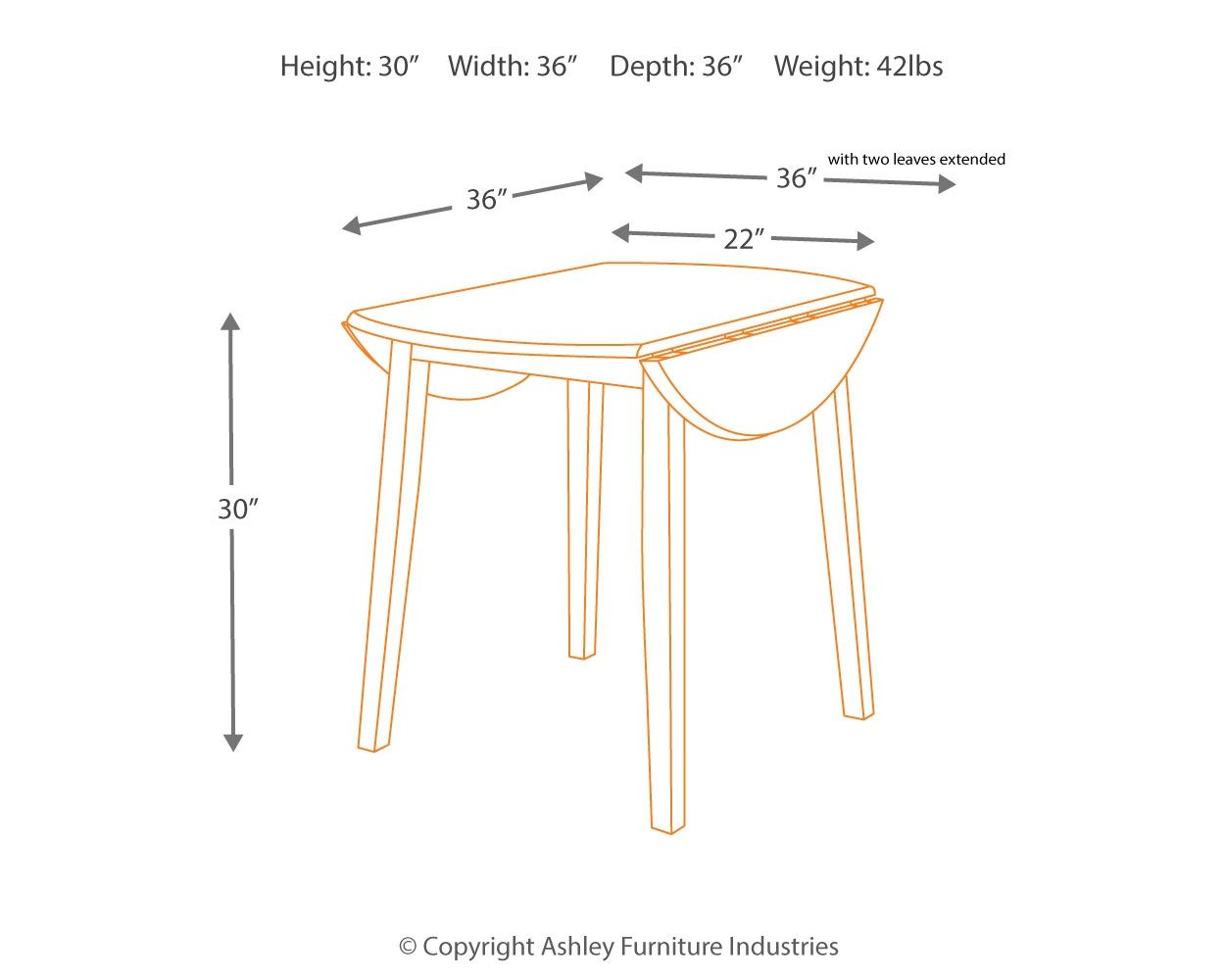 Hammis - Dark Brown - Round DRM Drop Leaf Table - Urban Living Furniture (Los Angeles, CA)