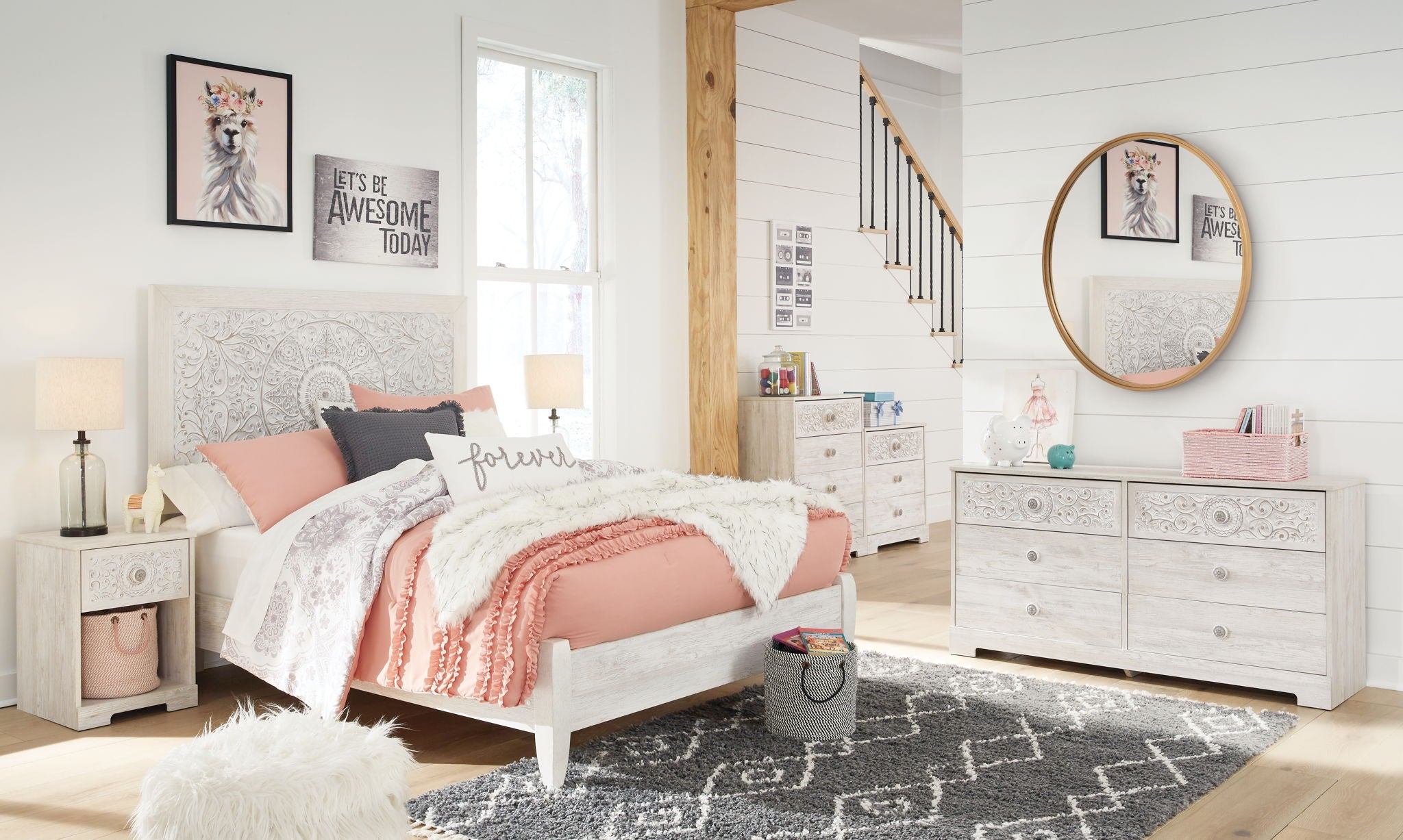Paxberry - Whitewash - Six Drawer Dresser - Vinyl-Wrapped - Urban Living Furniture (Los Angeles, CA)